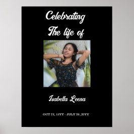 Einfache Feier zum Foto der Beerdigung Poster