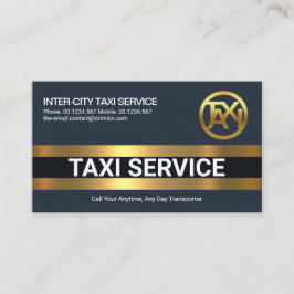 Einfache, fette Goldlinienschichten Taxi Cab Treib Visitenkarte