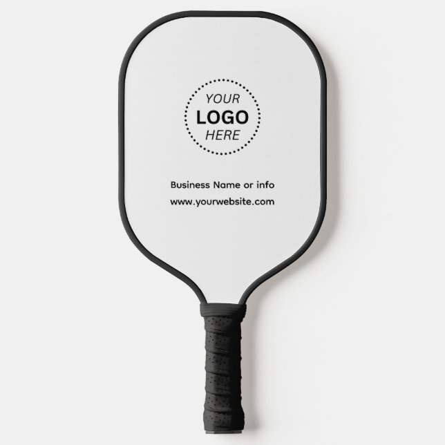 Einfache Firmenlogos oder Berufliche Informationen Pickleball Schläger (Vorderseite)