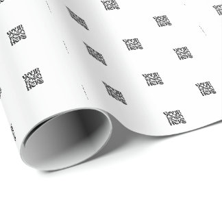 Einfache Firmenlogos und Text-Tiny-Elemente weiß Geschenkpapier