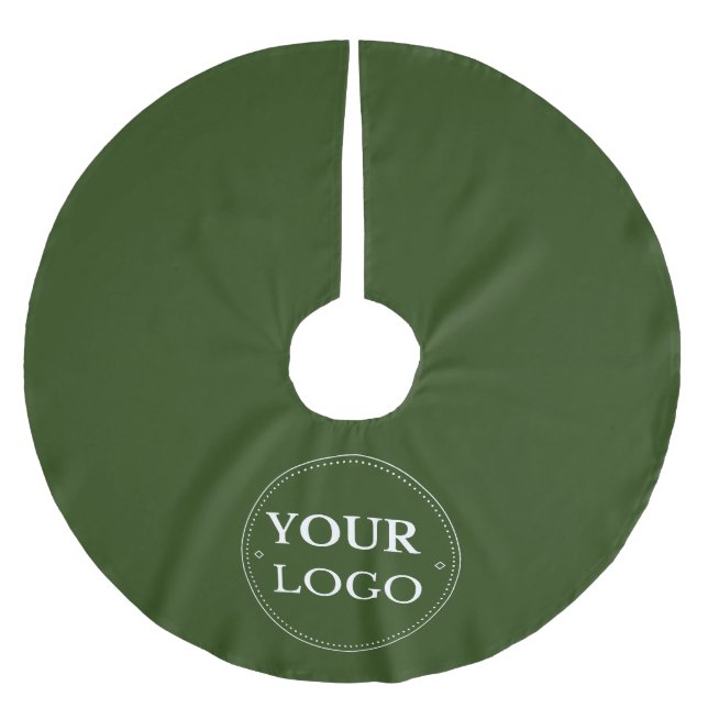 Einfache Firmenlogos Weihnachten Moderne Polyester Weihnachtsbaumdecke (Vorderseite)