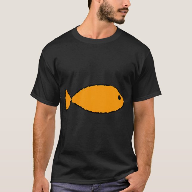 Einfache Fischzeichnung T-Shirt (Vorderseite)