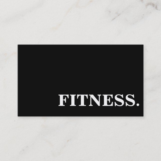 Einfache Fitness-persönliche Visitenkarte (Vorderseite)