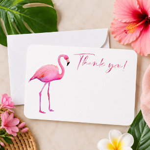 Einfache Flamingo-Wasserfarben-Dankeskarten Dankeskarte