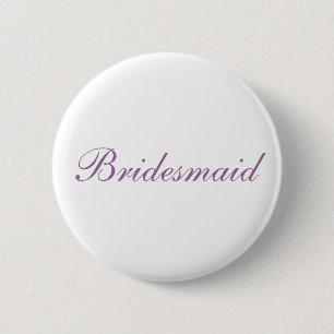 Einfache Flieder und weißer Brautjungfernknopf Button