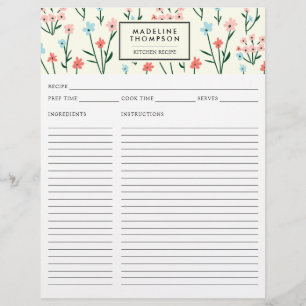 Einfache florale botanische rosa blaue Blumen Reze