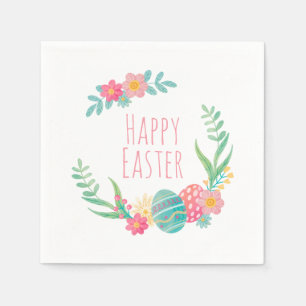 Einfache florale Happy Oster  Papier Napkin Serviette