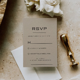 Einfache formale Kraft-RSVP-Karte RSVP Karte