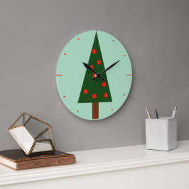 Einfache Formen Weihnachtsbaum Große Wanduhr