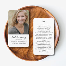 Einfache Foto Beerdigung Beileid Gebetskarte