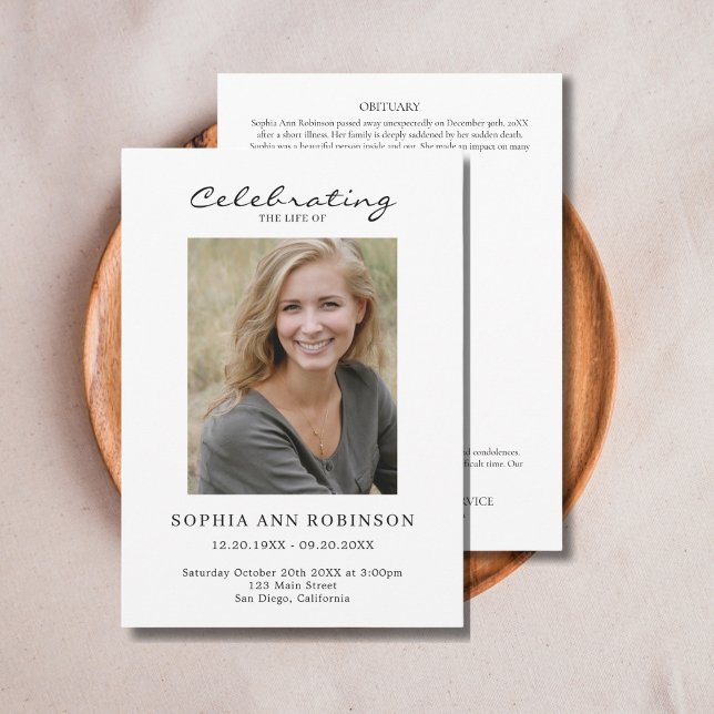 Einfache Foto-Beerdigungsorden Programm (Von Creator hochgeladen)