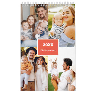 Einfache Foto-Collage Familie 2022 Kalender