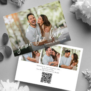 Einfache Foto Collage Hochzeit Save The Date