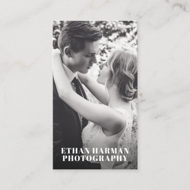 Einfache Foto Fotograf Visitenkarte (Vorderseite)