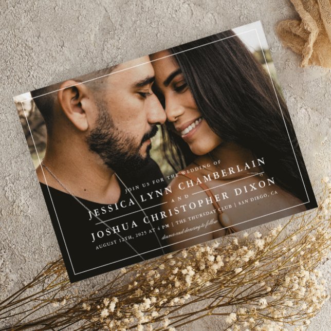 Einfache Foto Hochzeit Einladung (Von Creator hochgeladen)