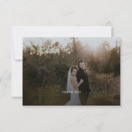 Einfache Foto Hochzeit Vielen Dank Note Card Dankeskarte