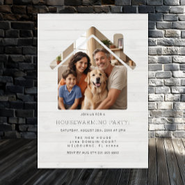 Einfache Foto Housewarming Party Einladung