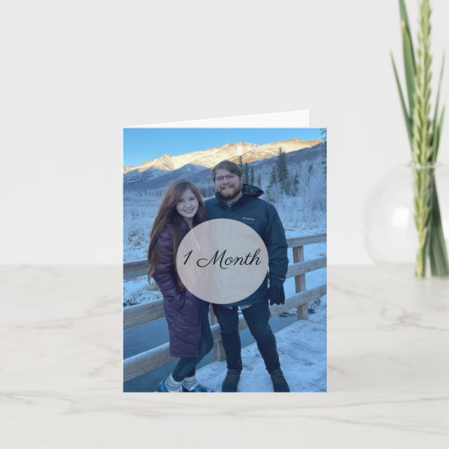 Einfache Foto-Jubiläumskarte Karte (Vorderseite)