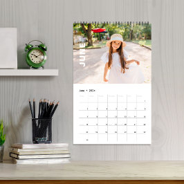 Einfache Foto Monate Coole Minimalistische Typogra Kalender