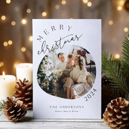 Einfache Foto-Urlaubskarte Feiertagskarte