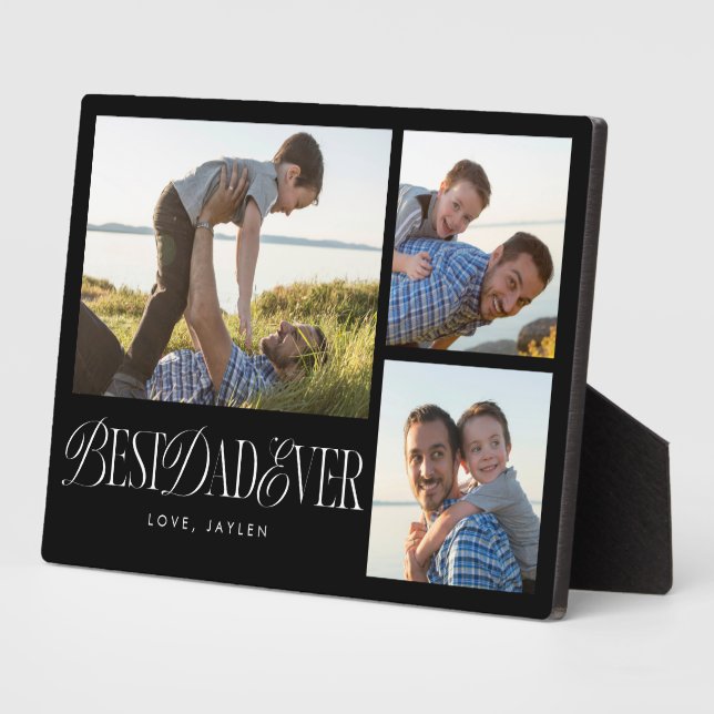 Einfache FotoCollage Bester Vater je bewahren Fotoplatte (Seite)