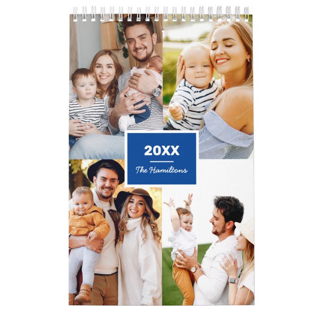 Einfache FotoCollage-Familie 2022 Kalender (Titelbild)