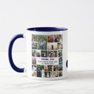Einfache FotoCollage   Family Monogram Keepake Tasse