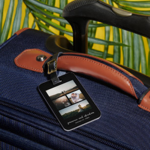 Einfache FotoCollage Modern Gepäckanhänger