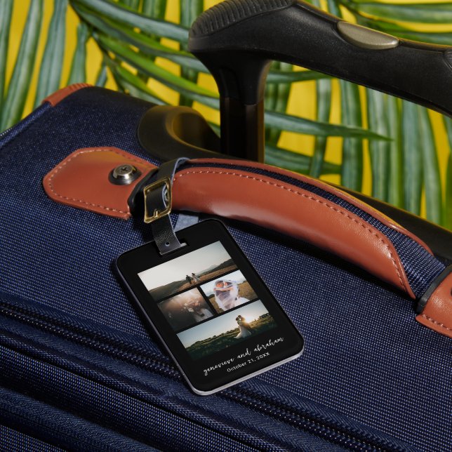 Einfache FotoCollage Modern Gepäckanhänger (Vorderseite Insitu 1)