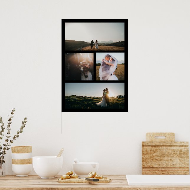 Einfache FotoCollage Modern Poster (Küche)