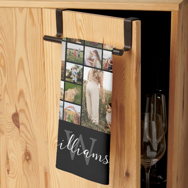 Einfache FotoCollage Personalisiert Geschirrtuch (Drittel gefaltet)