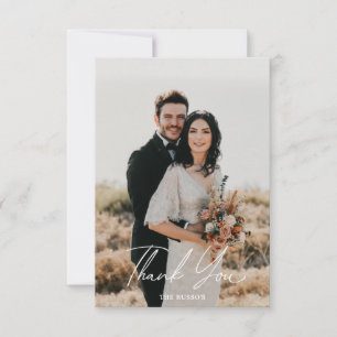 Einfache Fotodruck-Hochzeits-Dankeskarten mit Noti Dankeskarte