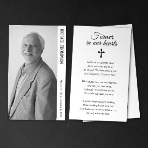 Einfache Fotogedenkkarte für die Ewigkeit in unser