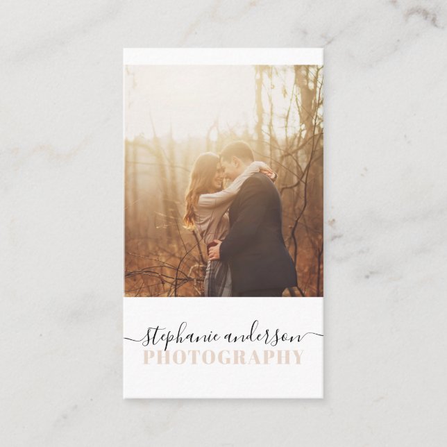 Einfache Fotografie Visitenkarte (Vorderseite)