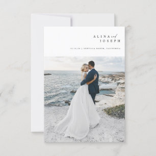 Einfache Fotohochzeit am Strand - Budgetfreundlich Einladung