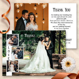 Einfache Fotos Hochzeit Dankeschön-Karte Dankeskarte