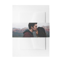 Einfache Fotothemen-Hochzeitseinladung Bauchbinde