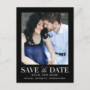 Einfache Frame EDITABLE-FARBE Save the Date Postca Postkarte