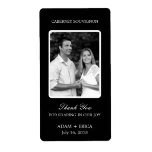 Einfache Frame Wedding Wine Labels