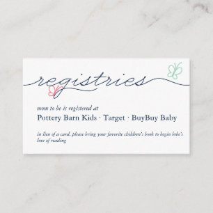 Einfache französische Schmetterling Bebe Begleitkarte