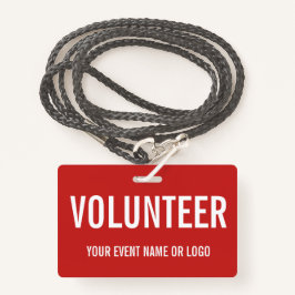 Einfache Freiwilligenveranstaltung mit Red White C Ausweis