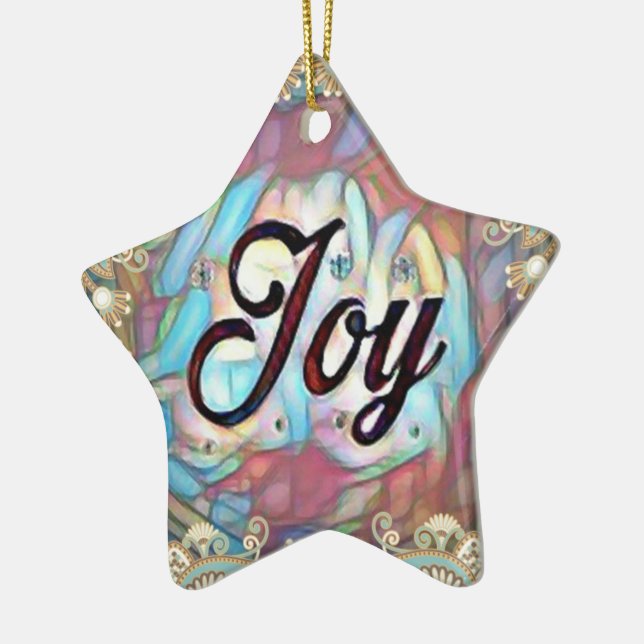 Einfache Freude Keramik Ornament (Links)