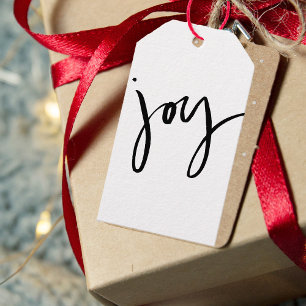 Einfache FREUDE Minimalistischer Geschenkanhänger