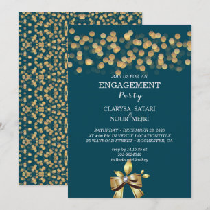 Einfache, frische, farbenfrohe Goldbug-Hochzeit Einladung