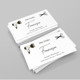 Einfache Friseur-Schere Visitenkarte