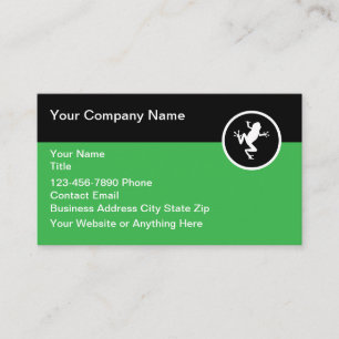 Einfache Frog Logo Tierart Thema Businesskarten Visitenkarte