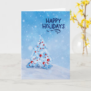 Einfache Frohe Feiertage Grußkarte Weihnachtskarte Karte