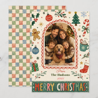 Einfache frohe Weihnachten Foto handgezeichnete Do