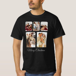 Einfache frohe Weihnachts-FotoCollage T-Shirt