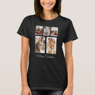 Einfache frohe Weihnachts-FotoCollage T-Shirt